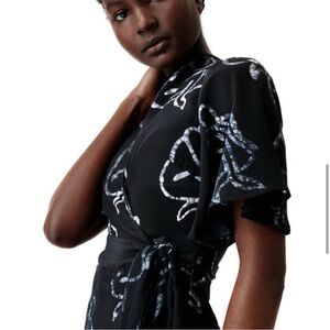 Osei Duro silk Tulip dress in Lilith